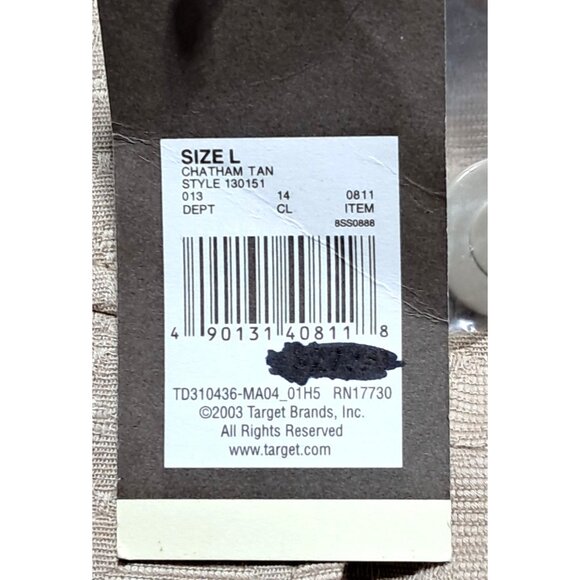 Vintage Merona Blazer Jacket Womens Size L Double Breasted NWT Tan 3/4 Sleeve - Picture 8 of 13